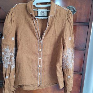 Chasing Unicorns Linen Boho Blouse